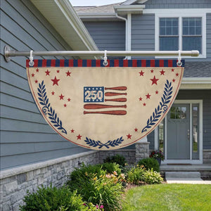 USA Flag Baseball Patriotic Fan Flag USA 250th Anniversary Gift TS12 2pcs pack Laurel Tan Print Your Wear
