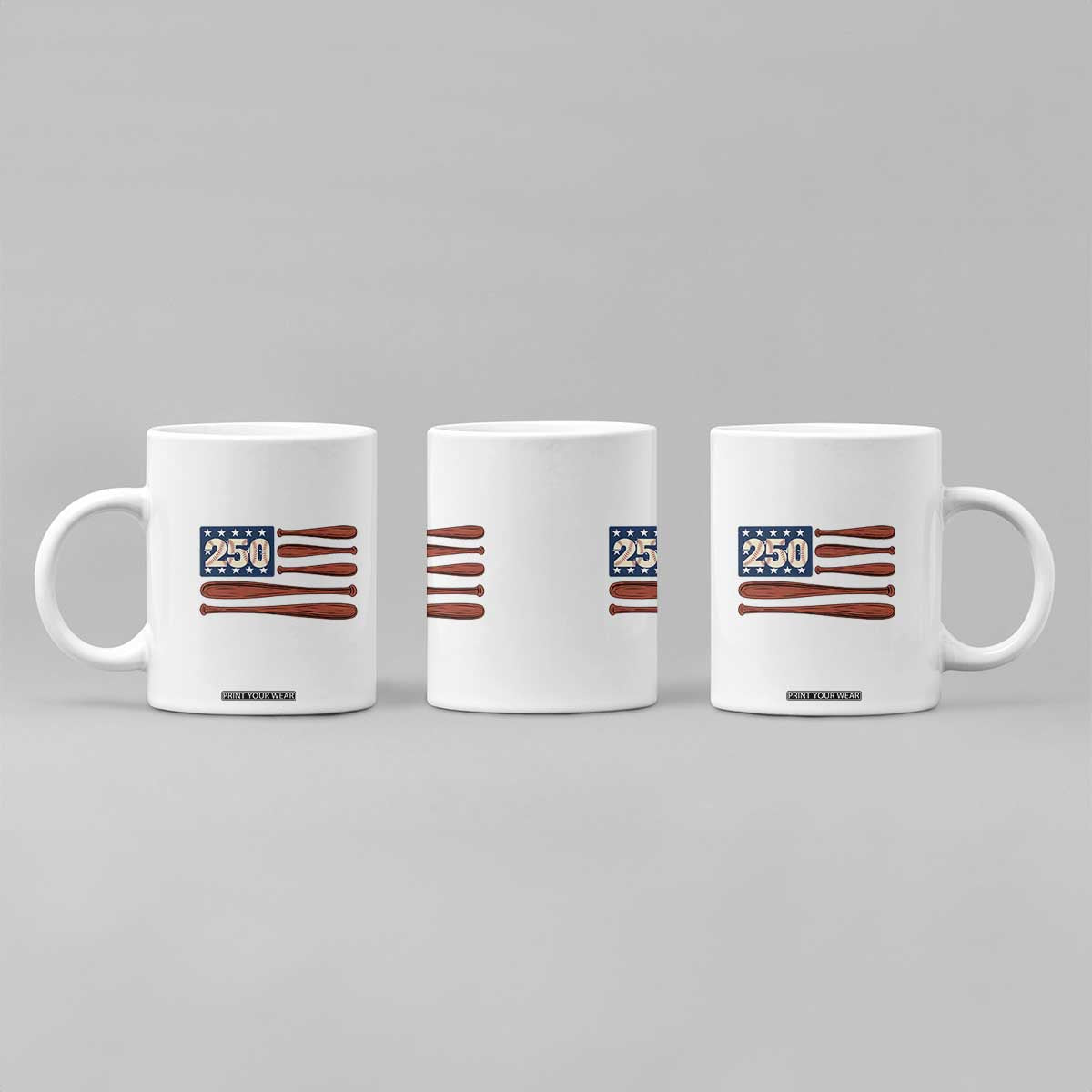 USA Flag Baseball Coffee Mug 250th Anniversary Sports Gift TS12 Print Your Wear
