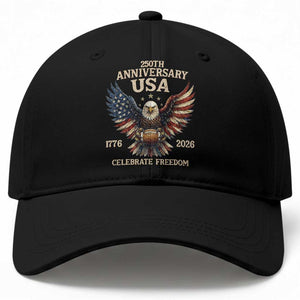 Patriotic Bald Eagle Football Baseball Cap USA 250th Anniversary Gift TS12 Print Your Wear