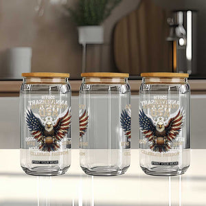 Patriotic Bald Eagle Football Glass Can USA 250th Anniversary Gift TS12 Print Your Wear