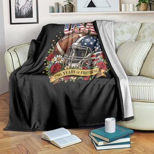 Patriotic Floral Baseball Throw Blanket USA 250th Anniversary Gift TS12 Print Your Wear