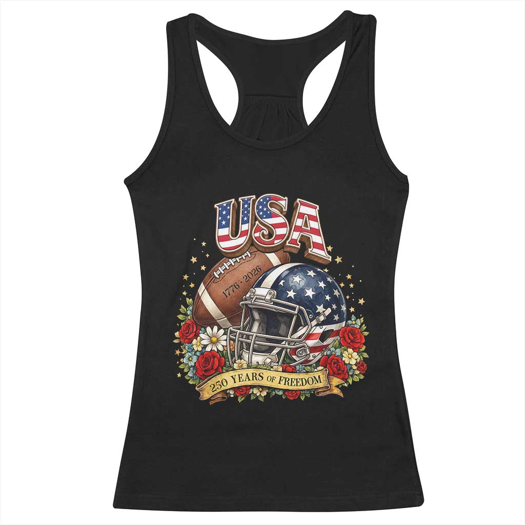 Patriotic Floral Baseball Racerback Tank Top USA 250th Anniversary Gift TS12 Black Print Your Wear