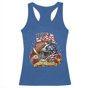Patriotic Floral Baseball Racerback Tank Top USA 250th Anniversary Gift TS12 Royal Blue Print Your Wear