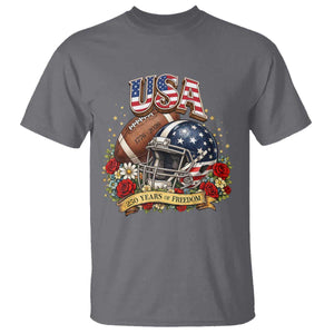 Patriotic Floral Baseball T Shirt USA 250th Anniversary Gift TS12 Charcoal Print Your Wear