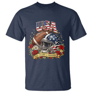 Patriotic Floral Baseball T Shirt USA 250th Anniversary Gift TS12 Navy Print Your Wear