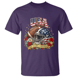 Patriotic Floral Baseball T Shirt USA 250th Anniversary Gift TS12 Purple Print Your Wear