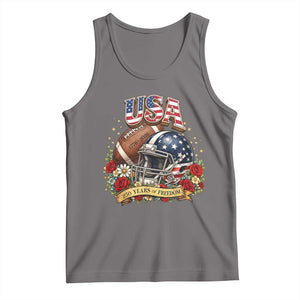 Patriotic Floral Baseball Tank Top USA 250th Anniversary Gift TS12 Deep Heather Print Your Wear