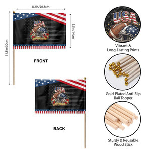 Floral Baseball Graphic Patriotic Handheld Flag USA 250th Anniversary Gift TS12 Print Your Wear