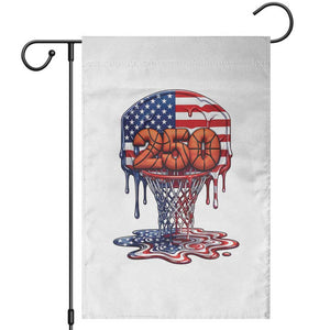 Patriotic Basketball Drip Garden Flag USA 250th Anniversary Gift TS12 White Print Your Wear