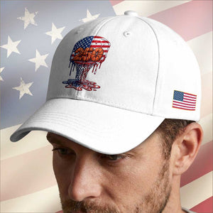 Patriotic Basketball Drip Baseball Cap USA 250th Anniversary Gift TS12 Print Your Wear