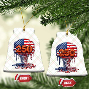 Patriotic Basketball Drip Ceramic Ornament USA 250th Anniversary Gift TS12 Print Your Wear