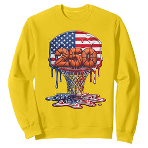 Patriotic Basketball Drip Sweatshirt USA 250th Anniversary Gift TS12 Daisy Print Your Wear