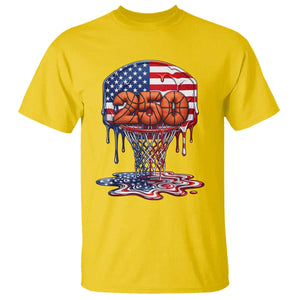 Patriotic Basketball Drip T Shirt USA 250th Anniversary Gift TS12 Daisy Print Your Wear