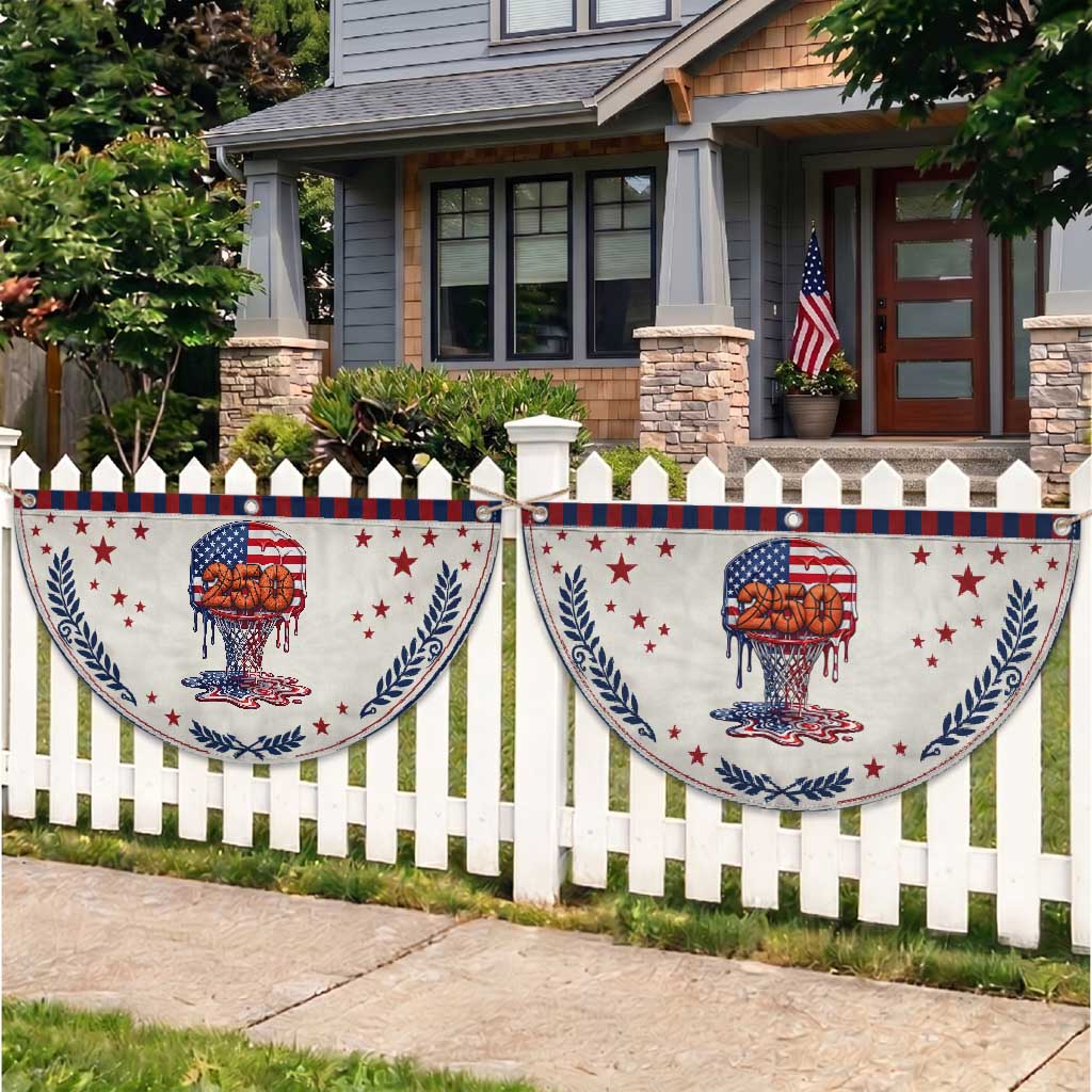 Basketball Drip Patriotic Fan Flag USA 250th Anniversary Gift TS12 2pcs pack Laurel Beige Print Your Wear