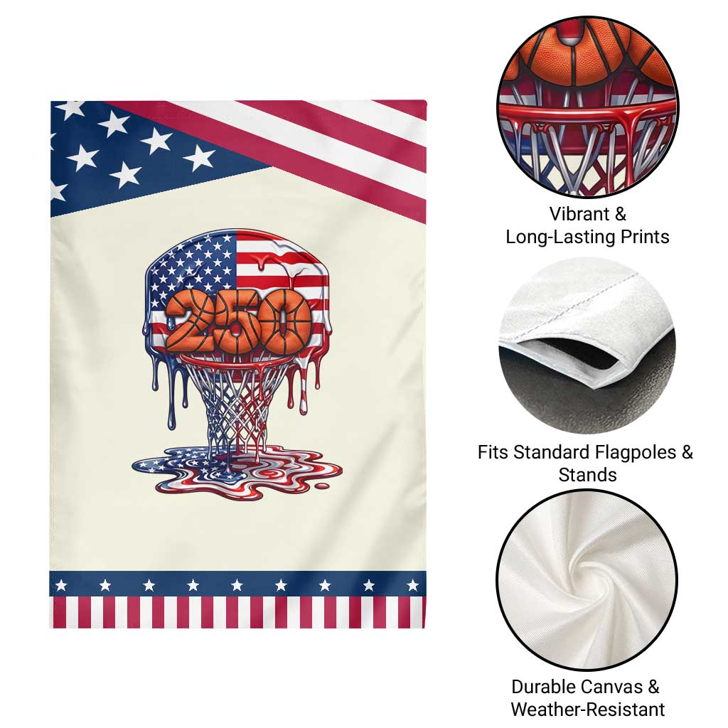 Basketball Drip Patriotic Garden Flag USA 250th Anniversary Gift TS12 Print Your Wear