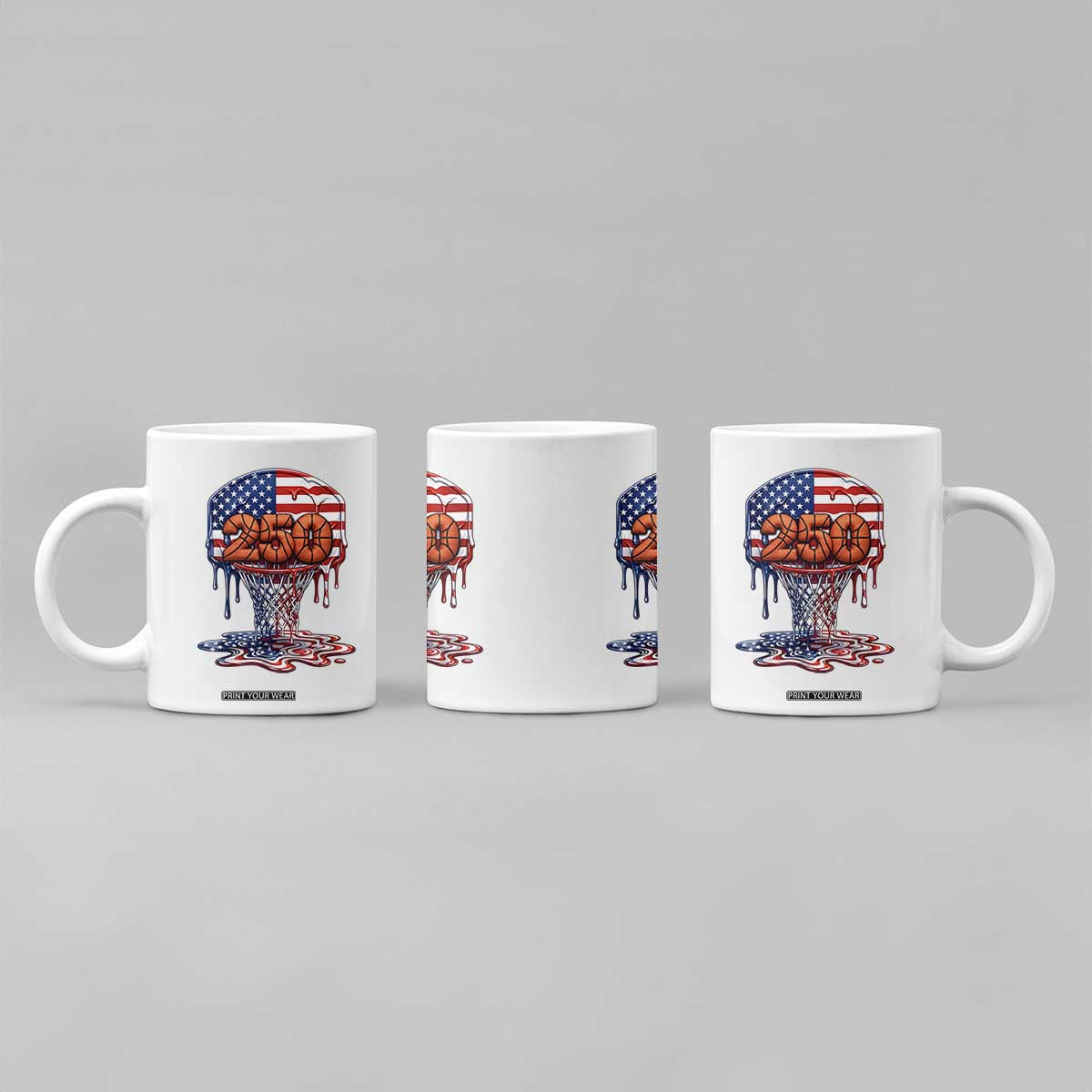 Patriotic Basketball Drip Coffee Mug USA 250th Anniversary Gift TS12 Print Your Wear