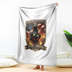 Firefighter USA 250th Anniversary Gift Throw Blanket 250 Years Of Courage TS12 Print Your Wear