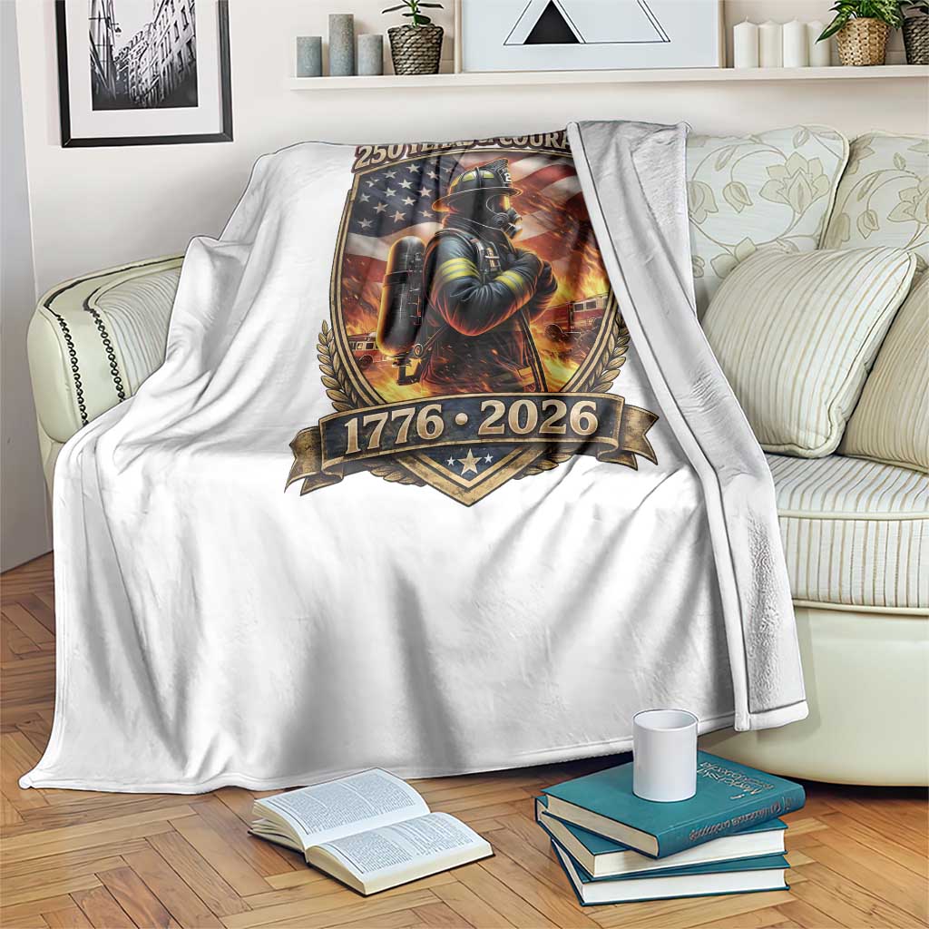 Firefighter USA 250th Anniversary Gift Throw Blanket 250 Years Of Courage TS12 Print Your Wear