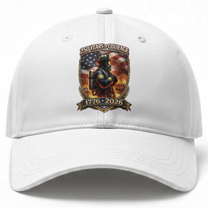 Firefighter USA 250th Anniversary Gift Baseball Cap 250 Years Of Courage TS12 Print Your Wear