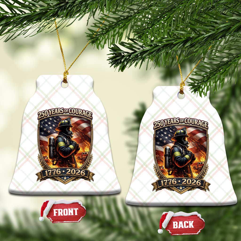 Firefighter USA 250th Anniversary Gift Ceramic Ornament 250 Years Of Courage TS12 Print Your Wear