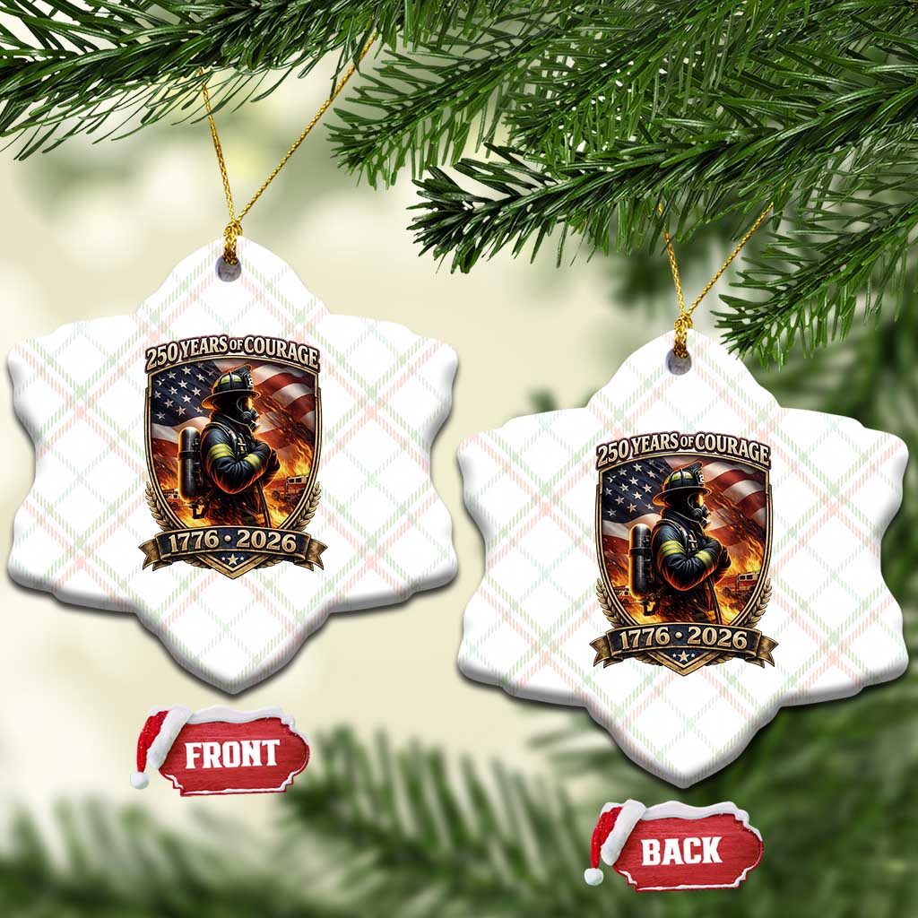Firefighter USA 250th Anniversary Gift Ceramic Ornament 250 Years Of Courage TS12 Print Your Wear