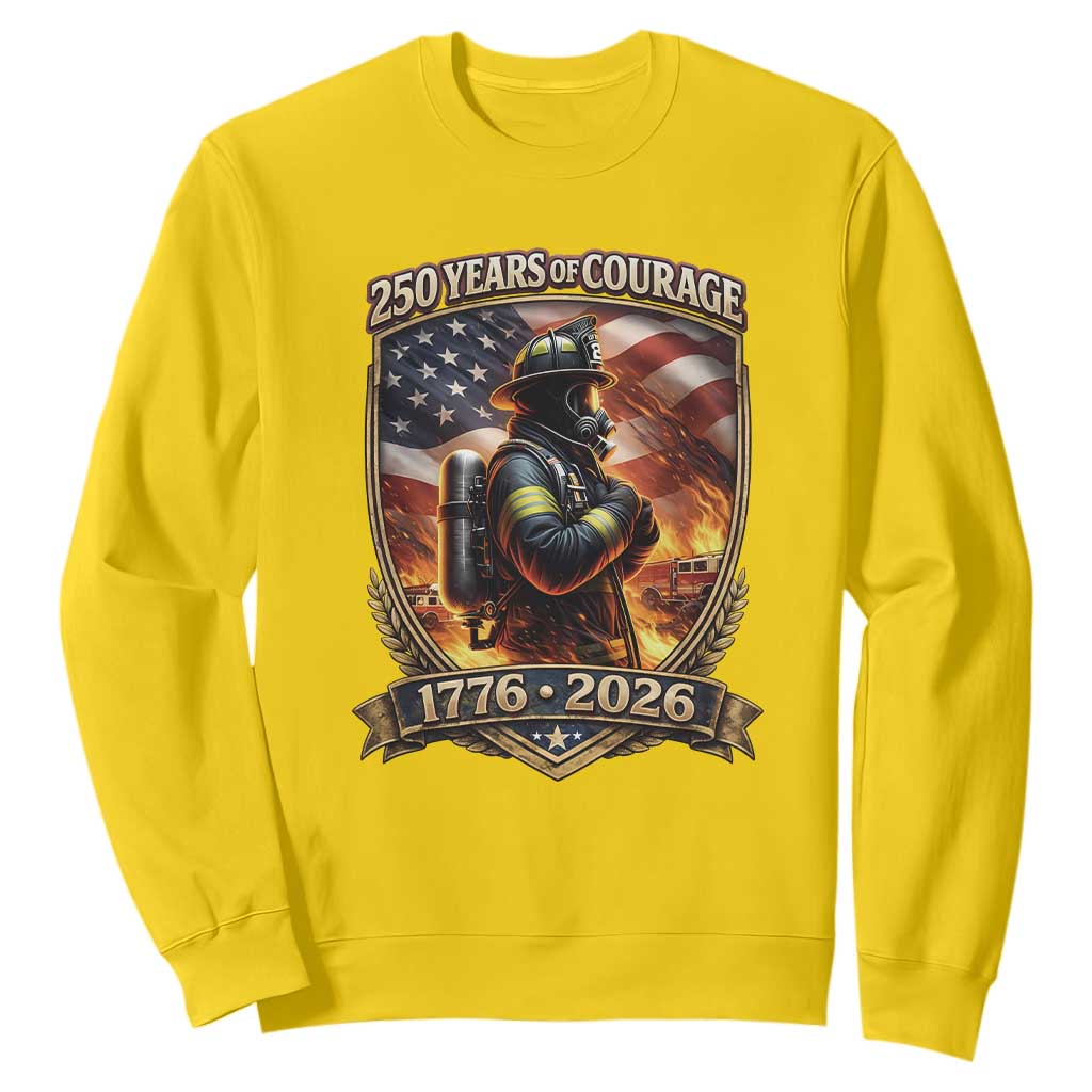 Firefighter USA 250th Anniversary Gift Sweatshirt 250 Years Of Courage TS12 Daisy Print Your Wear