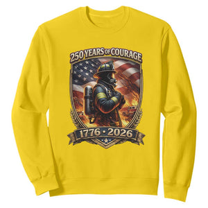 Firefighter USA 250th Anniversary Gift Sweatshirt 250 Years Of Courage TS12 Daisy Print Your Wear