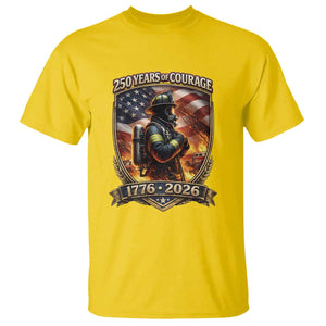 Firefighter USA 250th Anniversary Gift T Shirt 250 Years Of Courage TS12 Daisy Print Your Wear