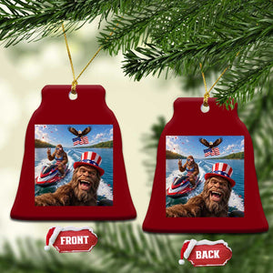 Patriotic Bigfoot Squad Chill Summer Vacation Graphic Ceramic Ornament TS12 Print Your Wear
