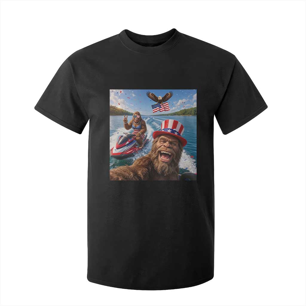 Patriotic Bigfoot Squad Chill Summer Vacation Graphic T Shirt For Kid TS12 Black Print Your Wear