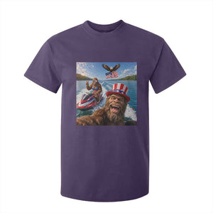 Patriotic Bigfoot Squad Chill Summer Vacation Graphic T Shirt For Kid TS12 Purple Print Your Wear