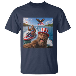 Patriotic Bigfoot Squad Chill Summer Vacation Graphic T Shirt TS12 Navy Print Your Wear
