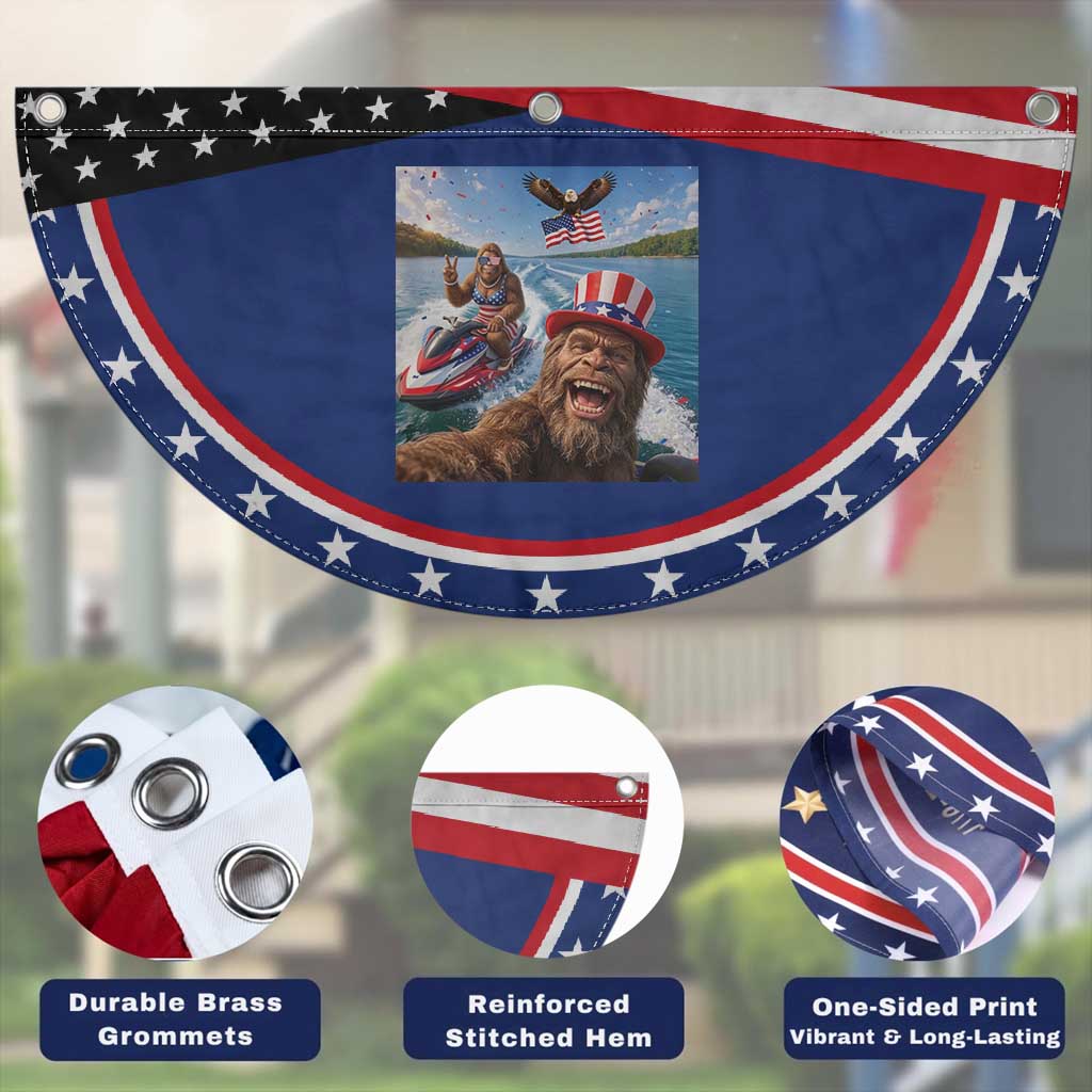 Funny Bigfoot Squad Chill Summer Vacation Graphic Patriotic Fan Flag TS12 Print Your Wear