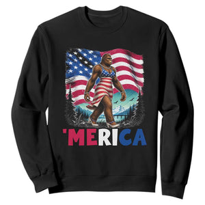 Funny Patriotic Sexy Bigfoot Sweatshirt Merica USA 250th Anniversary TS12 Black Print Your Wear