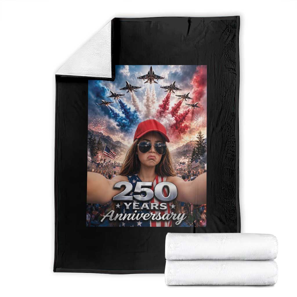 Funny Doll Face Meme 4th Of July Throw Blanket USA Freedom Jet Fighter Graphic TS12 Black Print Your Wear