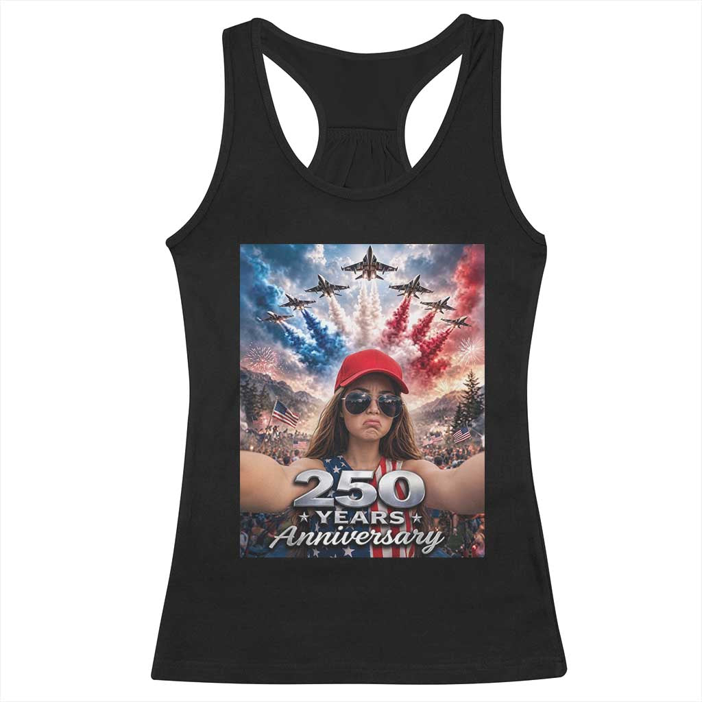 Funny Doll Face Meme 4th Of July Racerback Tank Top USA Freedom Jet Fighter Graphic TS12 Black Print Your Wear