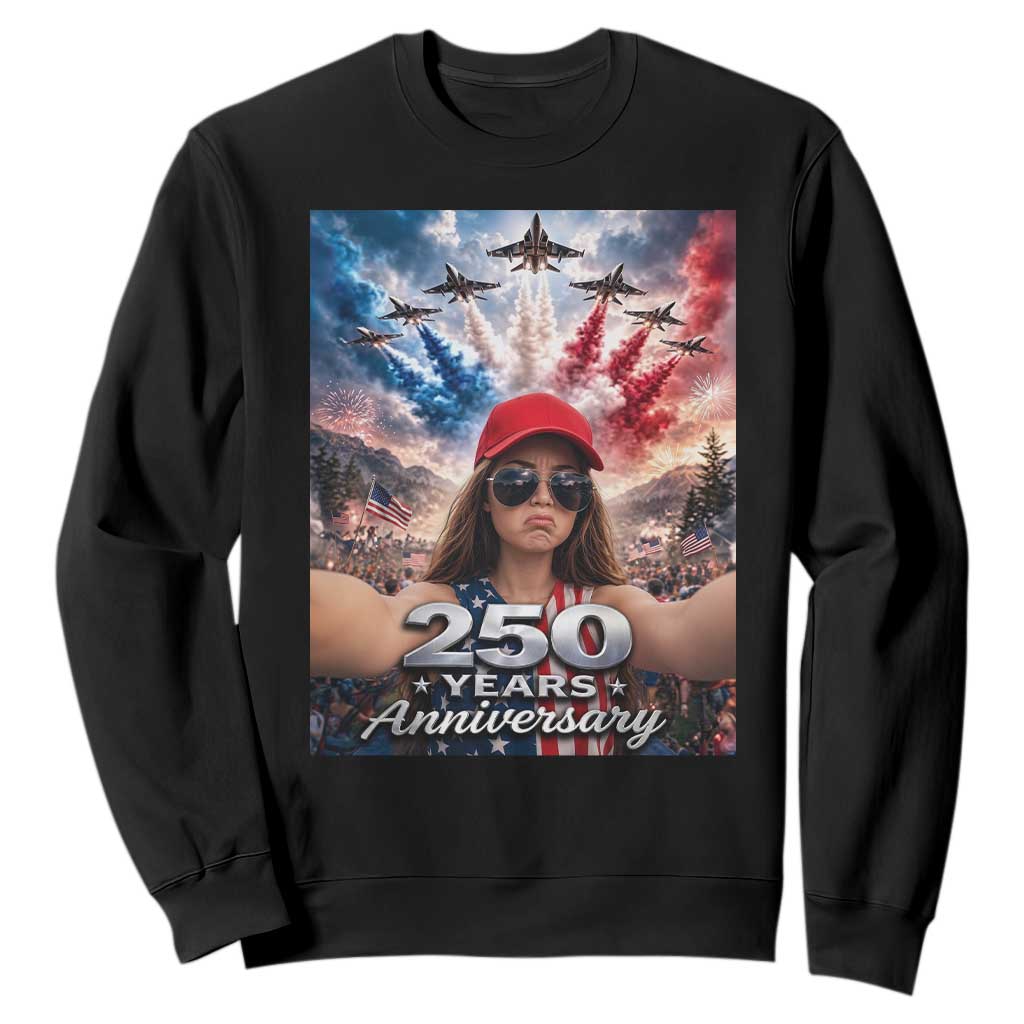 Funny Doll Face Meme 4th Of July Sweatshirt USA Freedom Jet Fighter Graphic TS12 Black Print Your Wear