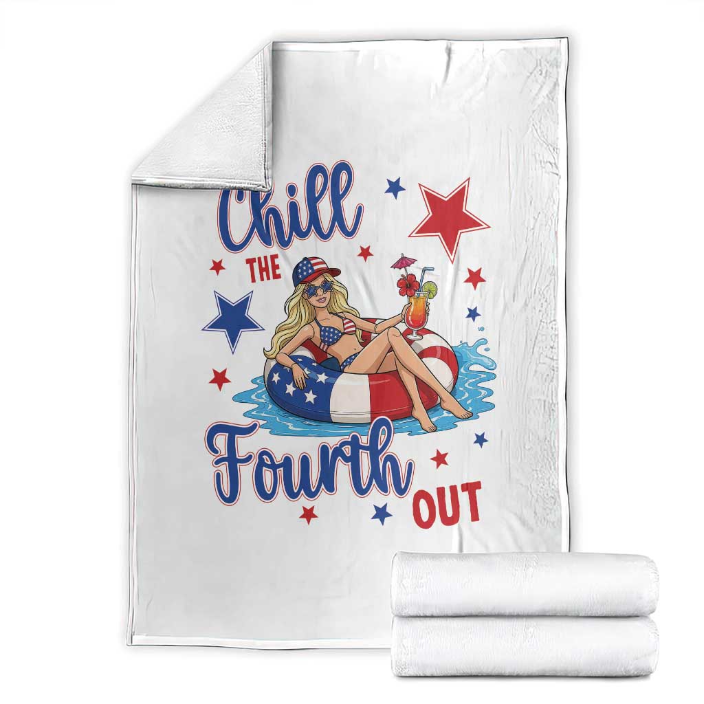 Funny Doll Face Meme 4th Of July Throw Blanket Chill The Fourth Out TS12 White Print Your Wear