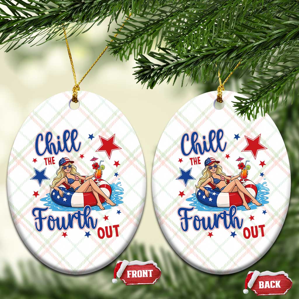 Funny Doll Face Meme 4th Of July Ceramic Ornament Chill The Fourth Out TS12 Print Your Wear