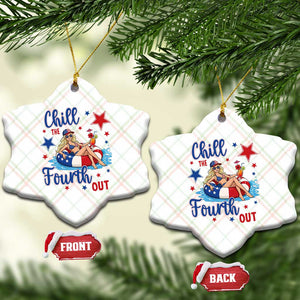 Funny Doll Face Meme 4th Of July Ceramic Ornament Chill The Fourth Out TS12 Print Your Wear