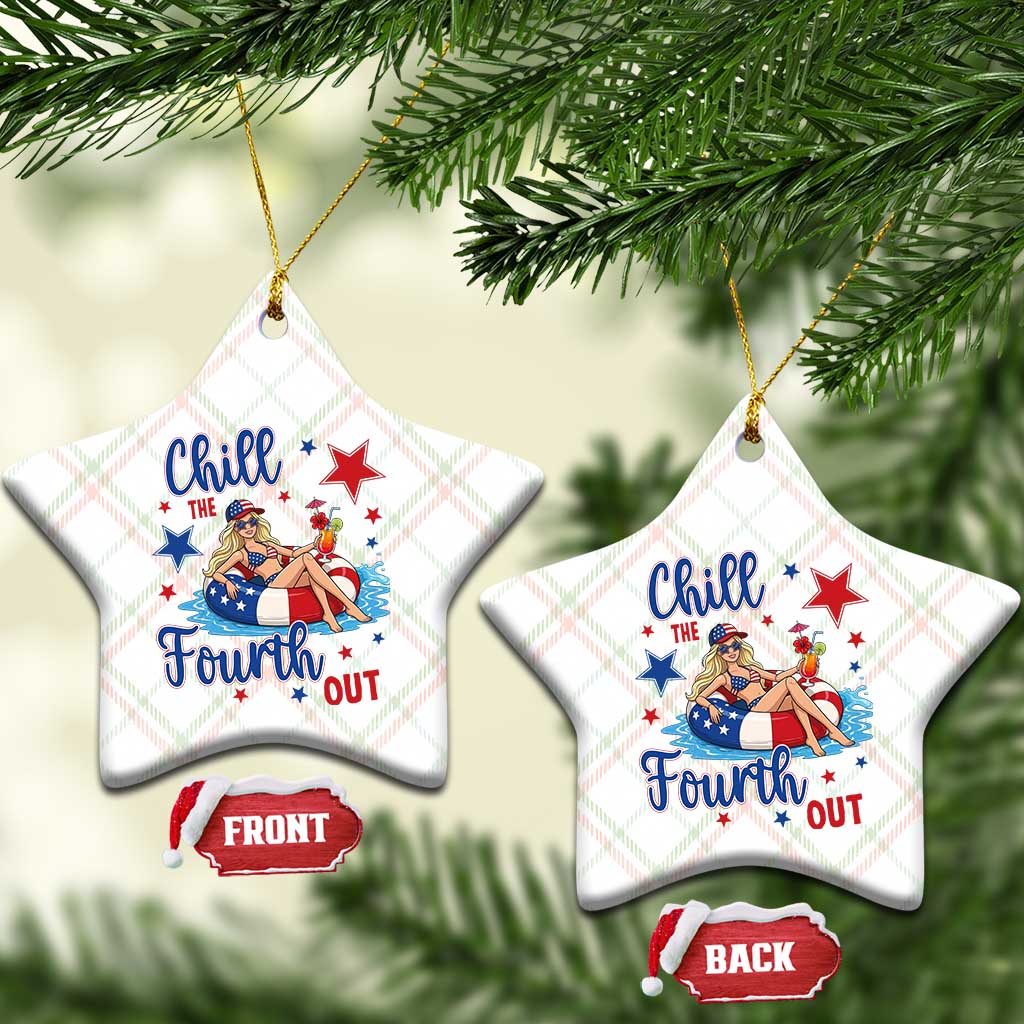 Funny Doll Face Meme 4th Of July Ceramic Ornament Chill The Fourth Out TS12 Print Your Wear