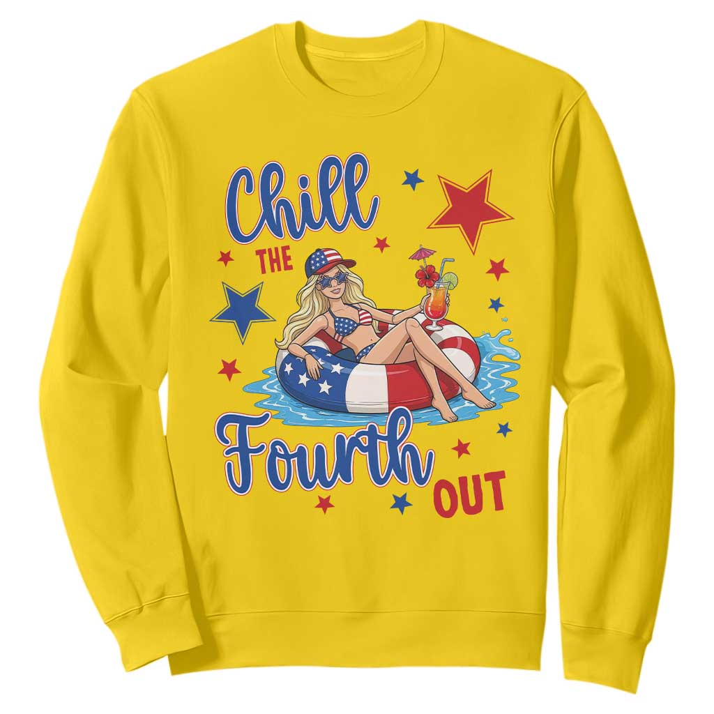Funny Doll Face Meme 4th Of July Sweatshirt Chill The Fourth Out TS12 Daisy Print Your Wear