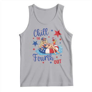 Funny Doll Face Meme 4th Of July Tank Top Chill The Fourth Out TS12 Athletic Heather Print Your Wear