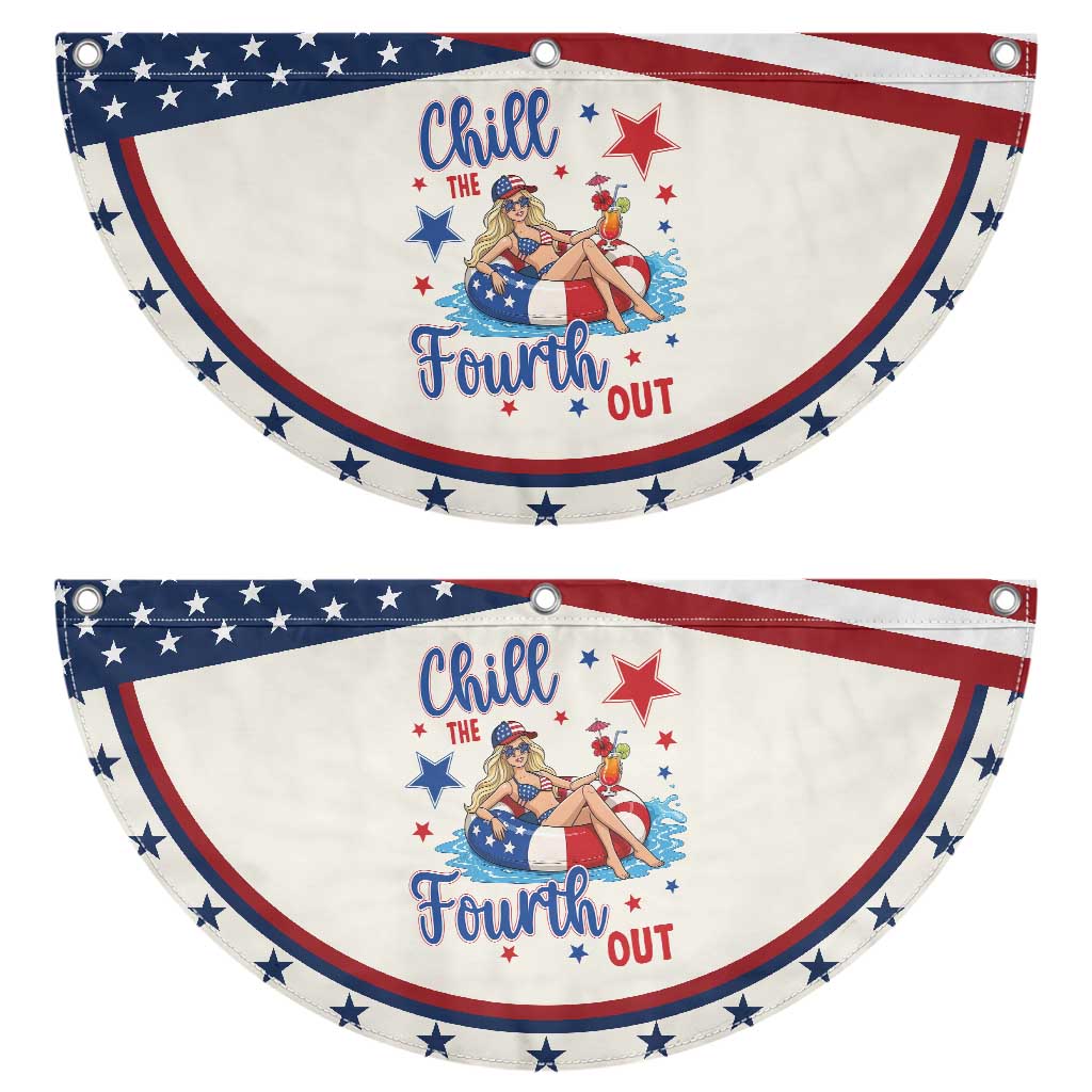Funny Doll Face Meme 4th Of July Patriotic Fan Flag Chill The Fourth Out TS12 2pcs pack Classic Beige Print Your Wear