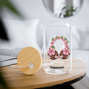 Hibiscus Flower Coconut Bra Glass Can Tropical Summer Graphic TS12 Print Your Wear