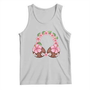 Hibiscus Flower Coconut Bra Tank Top Tropical Summer Graphic TS12 Ash Print Your Wear