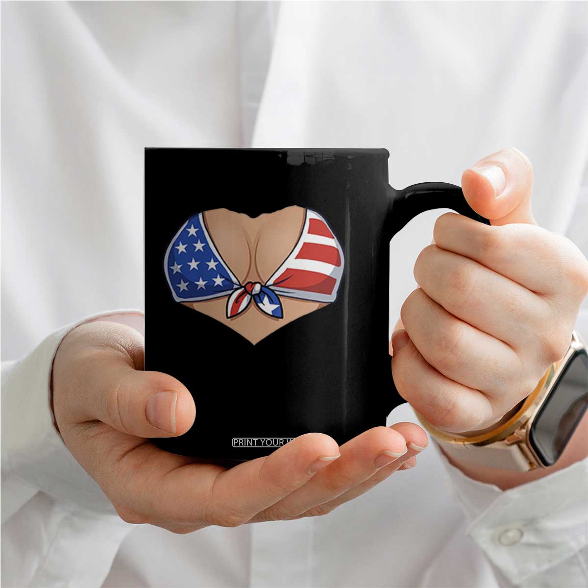 American Flag Bikini Coffee Mug Patriotic Summer Vacation Gift TS12 Print Your Wear