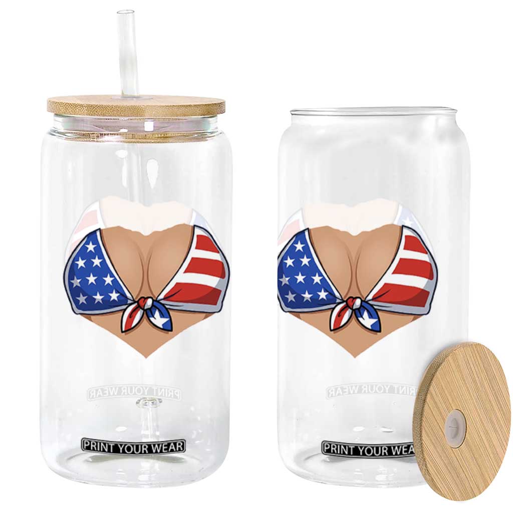 American Flag Bikini Glass Can Patriotic Summer Vacation Gift TS12 Print Your Wear