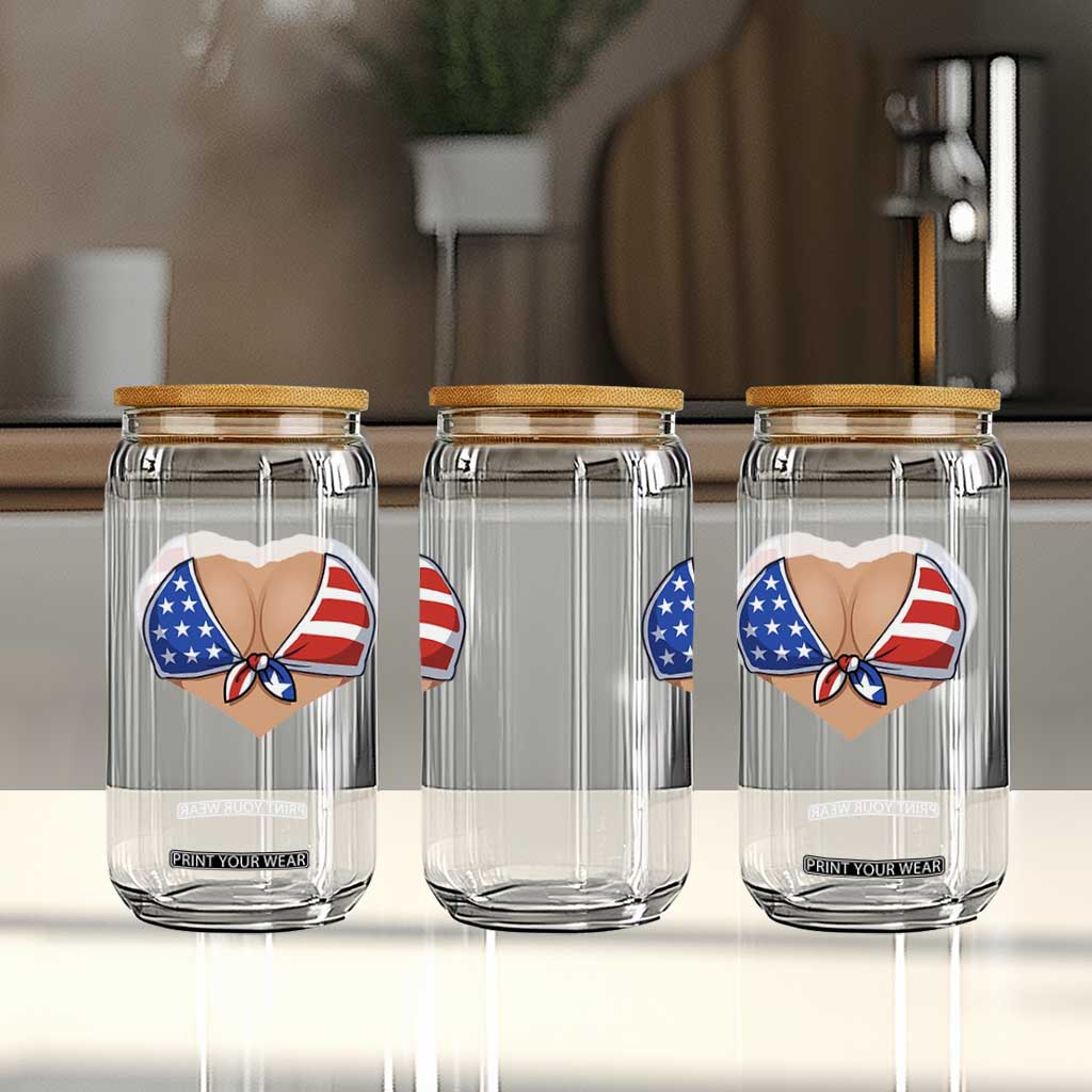 American Flag Bikini Glass Can Patriotic Summer Vacation Gift TS12 Print Your Wear