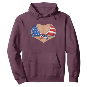 American Flag Bikini Hoodie Patriotic Summer Vacation Gift TS12 Maroon Print Your Wear